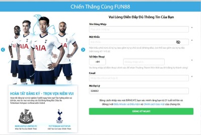 Đăng ký tài khoản Fun88